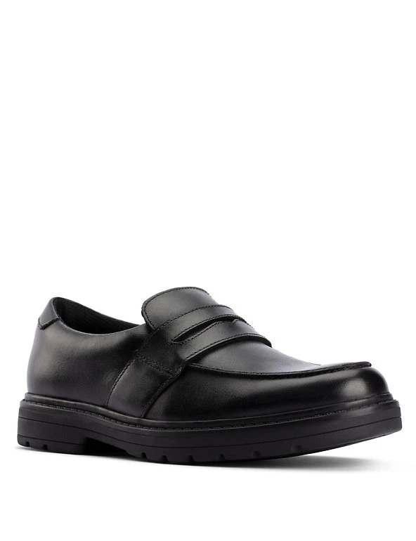 CLARKS Kids' Leather Slip-On School Shoes (Youth Size 3-8) 3 CLARKS Kids' Leather Slip-On School Shoes (Youth Size 3-8)