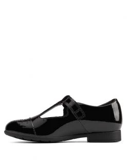 CLARKS Kids' Leather T-Bar Shoes (Kid Size 10-2.5) -School Uniform Sales Store SD 01 T94 3021P Y1 X EC 4
