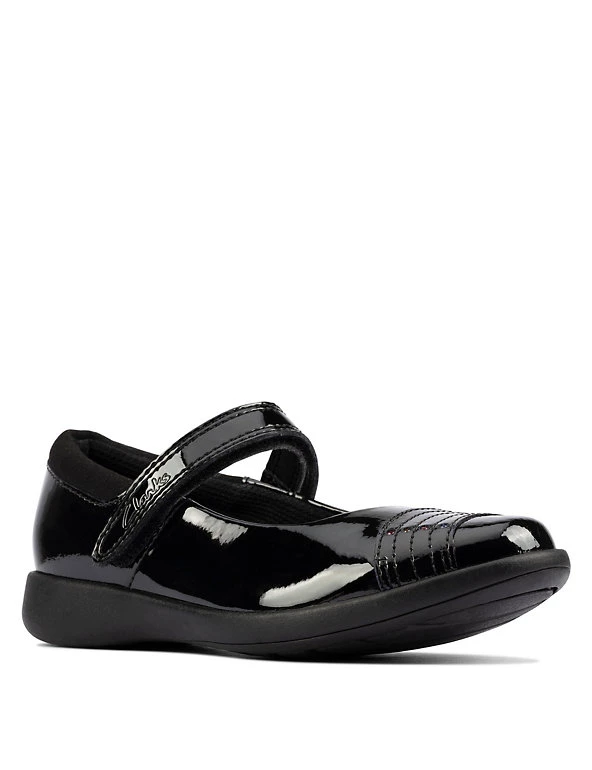 CLARKS Kids' Leather Riptape Mary Jane Shoes (Kid Shoe 10-2.5) 3 CLARKS Kids' Leather Riptape Mary Jane Shoes (Kid Shoe 10-2.5)