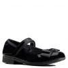 CLARKS Kids' Leather Riptape Bow Mary Jane Shoes (Kid Size 10-2.5) -School Uniform Sales Store SD 01 T94 3103P Y1 X EC 0
