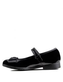 CLARKS Kids' Leather Riptape Bow Mary Jane Shoes (Kid Size 10-2.5) 11 CLARKS Kids' Leather Riptape Bow Mary Jane Shoes (Kid Size 10-2.5) -School Uniform Sales Store SD 01 T94 3103P Y1 X EC 4