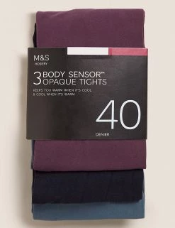 M&S Collection 3pk 40 Denier Body Sensor™ Tights -School Uniform Sales Store SD 02 T60 2208 OI X EC 0