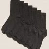 M&S Collection 7pk Of Ankle School Socks -School Uniform Sales Store SD 04 T64 2034S UT X EC 0
