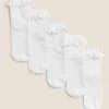 M&S Collection 5pk Cotton Rich Frill School Socks 2 M&S Collection 5pk Cotton Rich Frill School Socks -School Uniform Sales Store SD 04 T64 2059S Z0 X EC 0