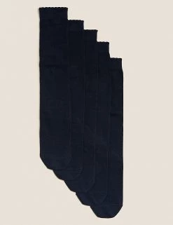 M&S Collection Socks & Tights 5pk Of Knee High Socks 12 M&S Collection Socks & Tights 5pk Of Knee High Socks -School Uniform Sales Store SD 04 T64 8021A F0 X EC 0