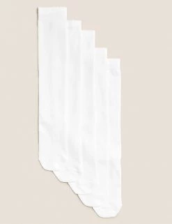 M&S Collection Socks & Tights 5pk Of Knee High Socks 11 M&S Collection Socks & Tights 5pk Of Knee High Socks -School Uniform Sales Store SD 04 T64 8021A Z0 X EC 0
