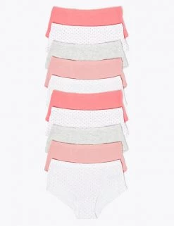 M&S Collection Underwear 10pk Spotted Shorts (2-16 Yrs)