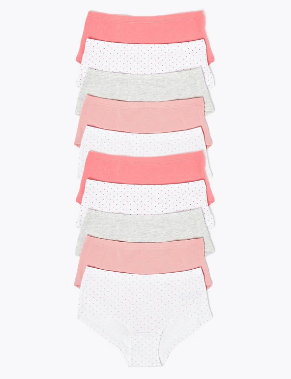 M&S Collection Underwear 10pk Spotted Shorts (2-16 Yrs) 3 M&S Collection Underwear 10pk Spotted Shorts (2-16 Yrs)