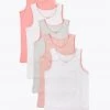 M&S Collection Underwear 5 Pack Pure Cotton Spotted Vests (2-16 Yrs)