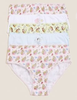 M&S Collection Underwear 5pk Pure Cotton Disney Princess™ Knickers (2-12 Yrs)