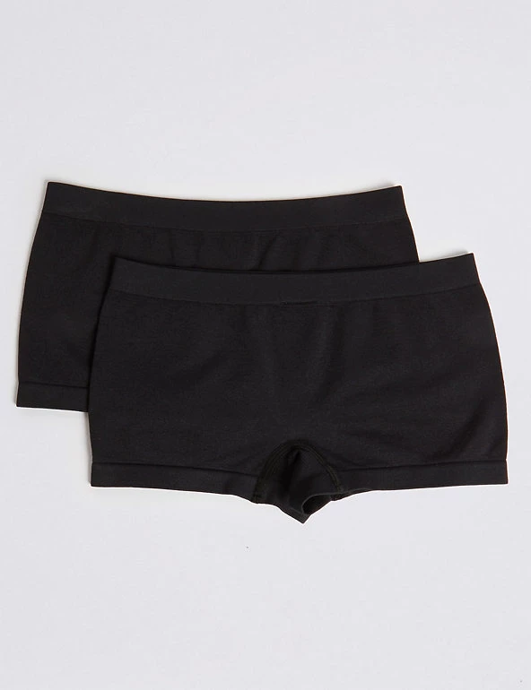 M&S Collection Underwear 2pk Seamfree Shorts (6-16 Yrs) 4 M&S Collection Underwear 2pk Seamfree Shorts (6-16 Yrs) - Image 2