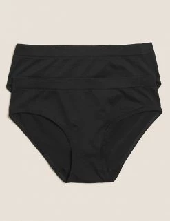 M&S Collection Underwear 2pk Seamfree Bikini Knickers (6-16 Yrs)