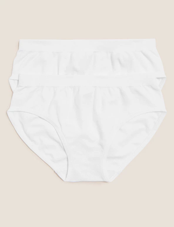 M&S Collection Underwear 2pk Seamfree Bikini Knickers (6-16 Yrs) 4 M&S Collection Underwear 2pk Seamfree Bikini Knickers (6-16 Yrs) - Image 2