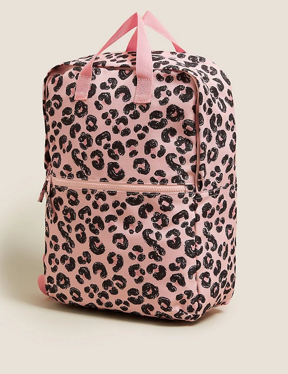 M&S Collection Accessories Kids' Water Repellent Leopard School Backpack 3 M&S Collection Accessories Kids' Water Repellent Leopard School Backpack
