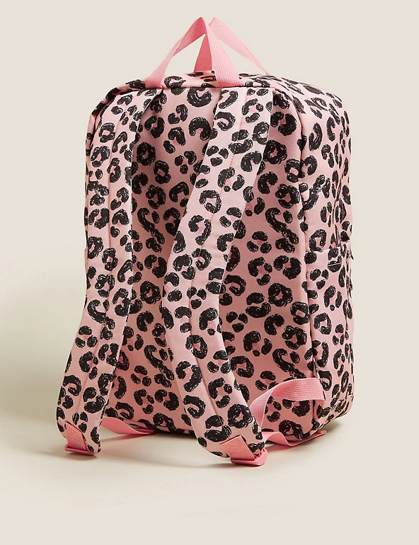 M&S Collection Accessories Kids' Water Repellent Leopard School Backpack 5 M&S Collection Accessories Kids' Water Repellent Leopard School Backpack - Image 3