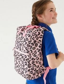 M&S Collection Accessories Kids' Water Repellent Leopard School Backpack 13 M&S Collection Accessories Kids' Water Repellent Leopard School Backpack -School Uniform Sales Store SD 04 T72 6134B A0 X EC 4