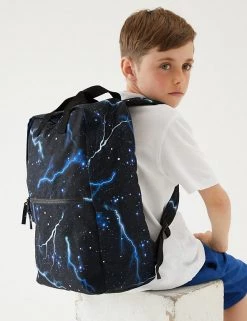 M&S Collection Accessories Kids' Water Repellent Lightning Backpack -School Uniform Sales Store SD 04 T72 6136F Y0 X EC 4
