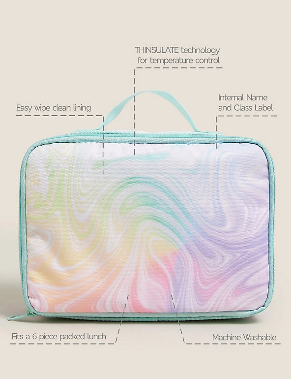 M&S Collection Lunchboxes Kids' Marble Print Lunch Box 4 M&S Collection Lunchboxes Kids' Marble Print Lunch Box - Image 2