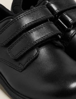M&S Collection Kids’ Leather Riptape School Shoes (8 Small - 1 Large) -School Uniform Sales Store SD 04 T72 8542B Y0 X EC 2
