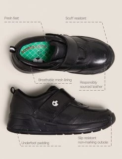 M&S Collection Kids' Leather Riptape Football School Shoes (8 Small - 1 Large) -School Uniform Sales Store SD 04 T72 8556B Y0 X EC 90