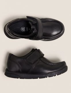 Kids' Leather Riptape School Shoes (8 Small - 1 Large) -School Uniform Sales Store SD 04 T72 8589B Y0 X EC 1