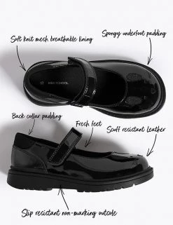 M&S Collection Kids’ Leather Rabbit School Shoes (8 Small - 1 Large) -School Uniform Sales Store SD 04 T72 8651B Y0 X EC 90