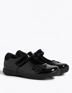 M&S Collection Kids Patent Leather T-Bar School Shoes (8 Small - 1 Large)