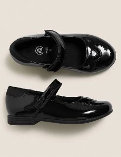 M&S Collection Kids' Leather Riptape School Shoes (8 Small - 1 Large) -School Uniform Sales Store SD 04 T72 8665B Y0 X EC 1