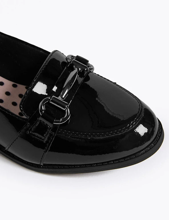 M&S Collection Shoes Kids Patent Leather Slip On Loafers (13 Small - 7 Large) 6 M&S Collection Shoes Kids Patent Leather Slip On Loafers (13 Small - 7 Large) - Image 4