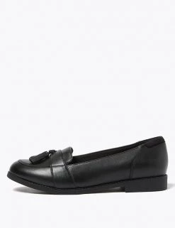 M&S Collection Shoes Kids' Leather Freshfeet™ Loafers (13 Small - 7 Large) -School Uniform Sales Store SD 04 T72 8755B Y0 X EC 1