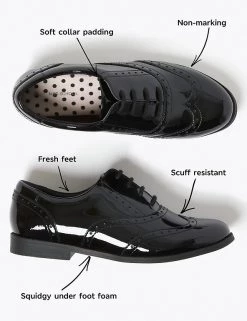 M&S Collection Kids' Leather Freshfeet™ School Shoes (13 Small - 7 Large) -School Uniform Sales Store SD 04 T72 8756B Y0 X EC 90