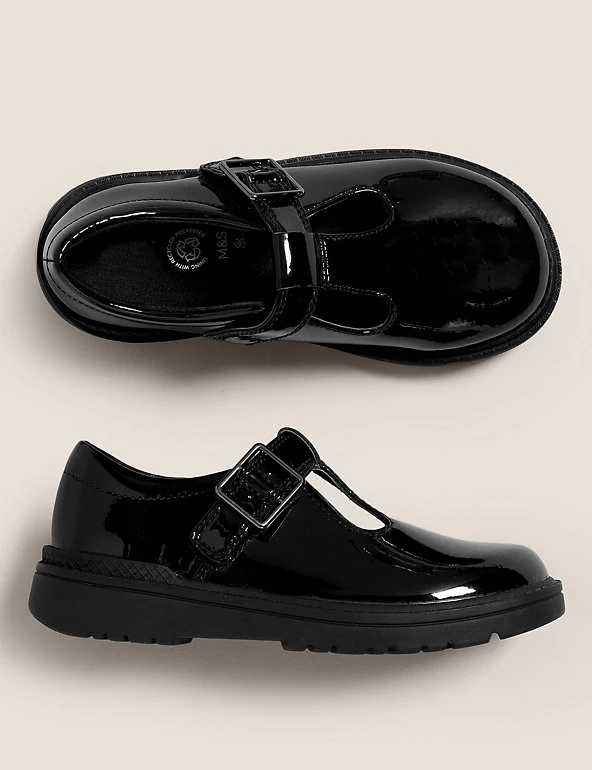 M&S Collection Kids' Leather Riptape T Bar School Shoes (8 Small - 1 Large) 5 M&S Collection Kids' Leather Riptape T Bar School Shoes (8 Small - 1 Large) - Image 3