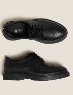 M&S Collection Kids' Leather Freshfeet™ School Shoes (13 Small - 9 Large) -School Uniform Sales Store SD 04 T72 8803B Y0 X EC 1