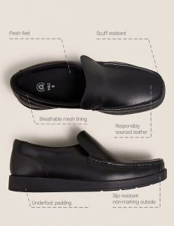 M&S Collection Kids' Leather Slip-on Loafer School Shoes (13 Small - 9 Large) 9 M&S Collection Kids' Leather Slip-on Loafer School Shoes (13 Small - 9 Large) -School Uniform Sales Store SD 04 T72 8807B Y0 X EC 90