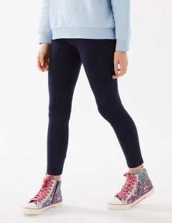M&S Collection Cotton Rich Leggings With Stretch (2-16 Yrs) -School Uniform Sales Store SD 04 T74 3199V F0 X EC 2