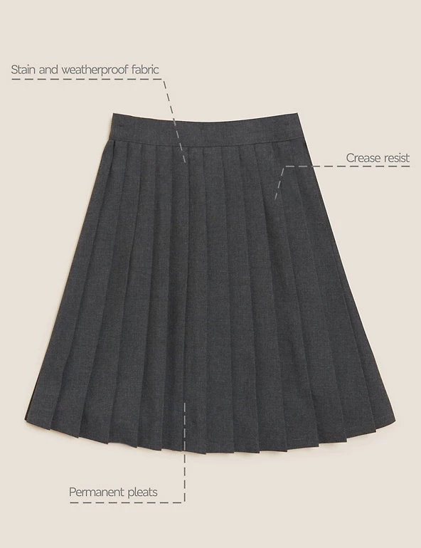 M&S Collection Skirts Girls' Easy Dressing Pull On School Skirt (2-16 Yrs) 10 M&S Collection Skirts Girls' Easy Dressing Pull On School Skirt (2-16 Yrs) - Image 8