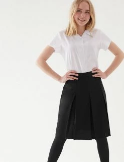 M&S Collection Skirts Girls' Permanent Pleats School Skirt (2-16 Yrs)