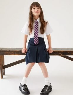M&S Collection Skirts Girls' Slim Fit Permanent Pleats School Skirt (2-18 Yrs) -School Uniform Sales Store SD 04 T76 0137 F0 X EC 0
