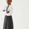 M&S Collection Skirts Girls' Slim Fit Permanent Pleats School Skirt (2-18 Yrs) -School Uniform Sales Store SD 04 T76 0137 T0 X EC 0