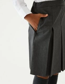 M&S Collection Skirts Girls' Slim Fit Permanent Pleats School Skirt (2-18 Yrs) -School Uniform Sales Store SD 04 T76 0137 T0 X EC 4