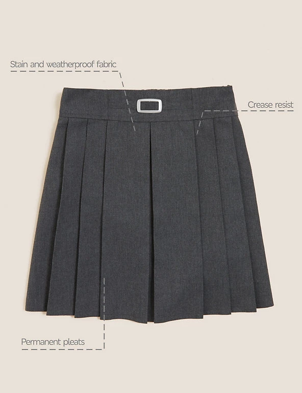 M&S Collection Skirts Girls' Permanent Pleats School Skirt (2-16 Yrs) 4 M&S Collection Skirts Girls' Permanent Pleats School Skirt (2-16 Yrs) - Image 2