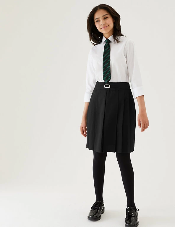 M&S Collection Skirts Girls' Permanent Pleats School Skirt (2-16 Yrs) 8 M&S Collection Skirts Girls' Permanent Pleats School Skirt (2-16 Yrs) - Image 6