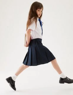 M&S Collection 2pk Girls' Crease Resistant School Skirts (2-16 Yrs) 37 M&S Collection 2pk Girls' Crease Resistant School Skirts (2-16 Yrs) -School Uniform Sales Store SD 04 T76 0197 F0 X EC 0