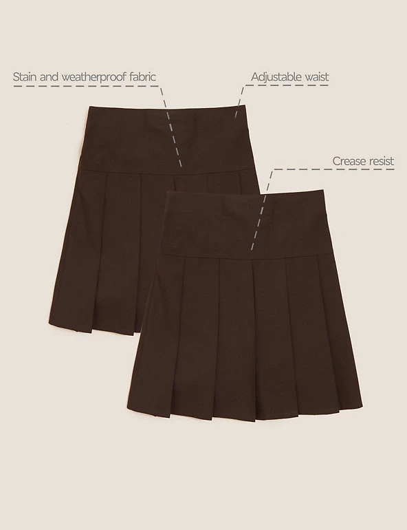 M&S Collection 2pk Girls' Crease Resistant School Skirts (2-16 Yrs) 14 M&S Collection 2pk Girls' Crease Resistant School Skirts (2-16 Yrs) - Image 12