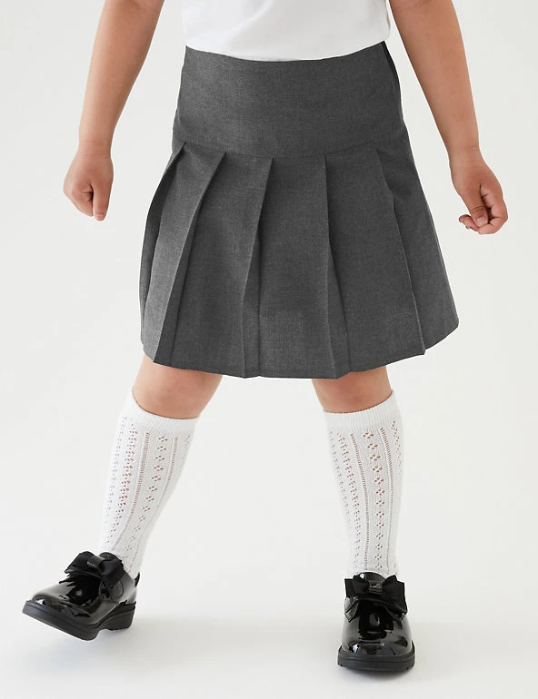 M&S Collection 2pk Girls' Crease Resistant School Skirts (2-16 Yrs) 5 M&S Collection 2pk Girls' Crease Resistant School Skirts (2-16 Yrs) - Image 3