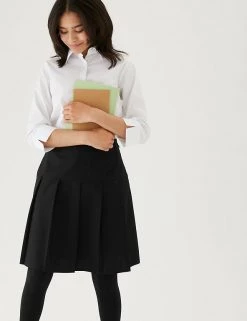 M&S Collection 2pk Girls' Crease Resistant School Skirts (2-16 Yrs) 27 M&S Collection 2pk Girls' Crease Resistant School Skirts (2-16 Yrs) -School Uniform Sales Store SD 04 T76 0197 Y0 X EC 0