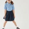 M&S Collection Skirts Girls' Cotton Pleated School Skirt (2-14 Yrs) -School Uniform Sales Store SD 04 T76 0321 F0 X EC 0