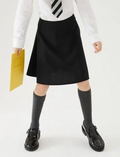 M&S Collection 2pk Girls' Regular Fit School Skater Skirts (2-18 Yrs) -School Uniform Sales Store SD 04 T76 0324 Y0 X EC 1