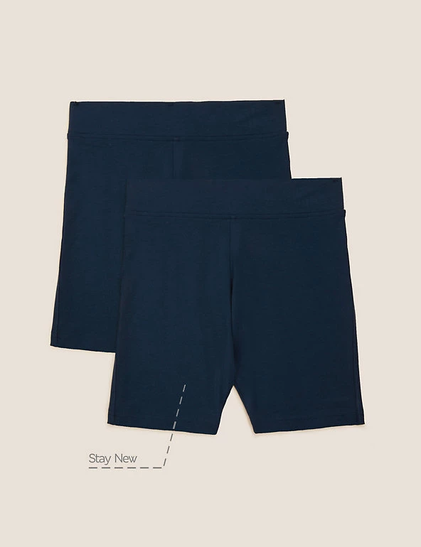 M&S Collection PE Kit 2pk Girls' Cotton With Stretch School Shorts (2-16 Yrs) 16 M&S Collection PE Kit 2pk Girls' Cotton With Stretch School Shorts (2-16 Yrs) - Image 14