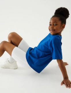 M&S Collection PE Kit 2pk Girls' Cotton With Stretch School Shorts (2-16 Yrs) 26 M&S Collection PE Kit 2pk Girls' Cotton With Stretch School Shorts (2-16 Yrs) -School Uniform Sales Store SD 04 T76 1033 Z0 X EC 0